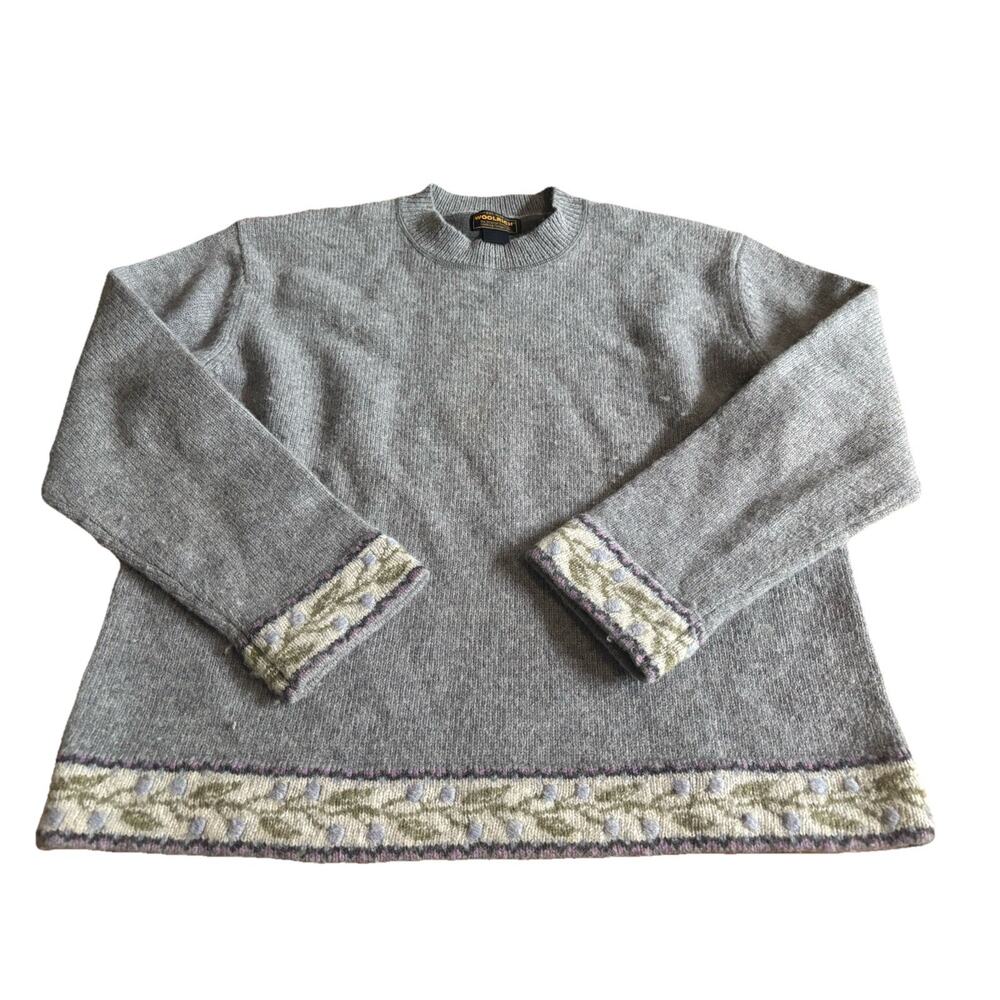 Woolrich Pewter 100% Wool Sweater L